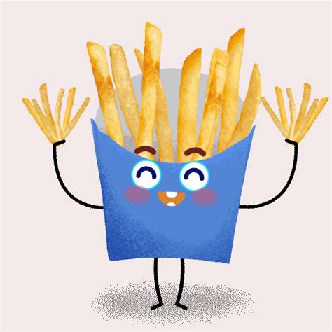 Happy French Fries  By Sylvia Boomer Yang Find And Share On Giphy