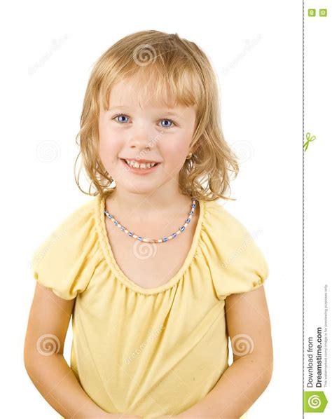 Portrait Of A Happy Little Girl Stock Photo Image Of
