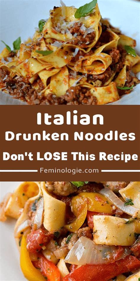 Italian Drunken Noodles Recipe