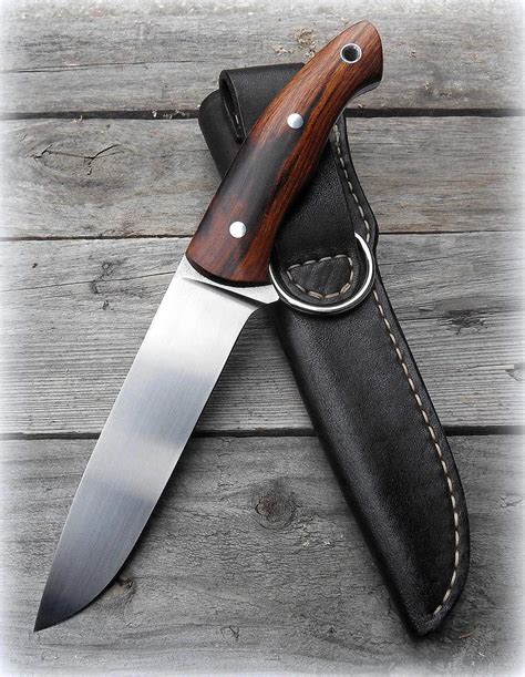 Handmade Custom Bushcraft Knife With Brown Handle