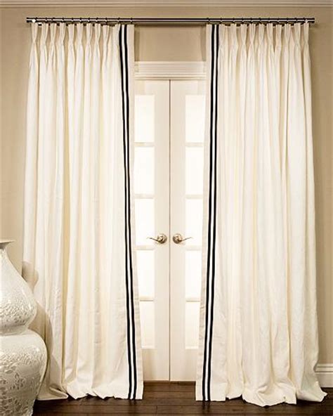 Tassel shower curtain by serena & lily. Ribbon Trimmed Estate Linen Custom Drapery Sale in