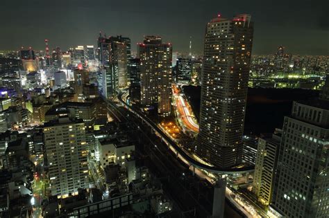 Japan Houses Skyscrapers Tokyo Night Wallpapers Hd Desktop And