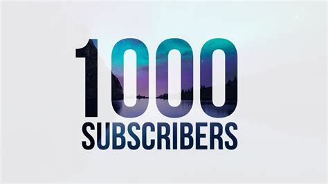 1 000 Subscribers Youtube