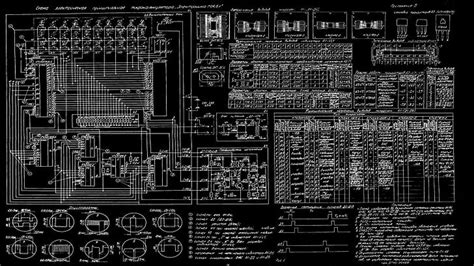 Hd Wallpaper Blueprints Technology Schematic Cpu Microchip