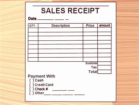 Sales Receipt Printable