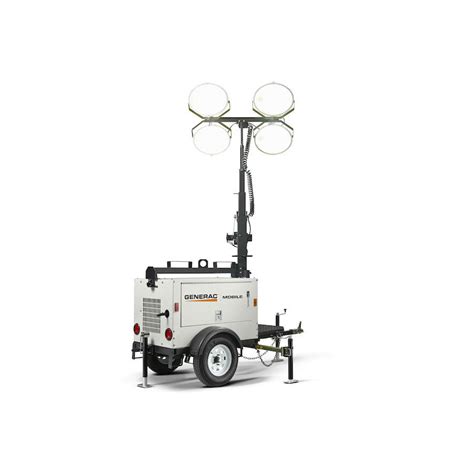 Towable Light Tower With 6kw Generator 4200w 30 Ft Vertical Mast