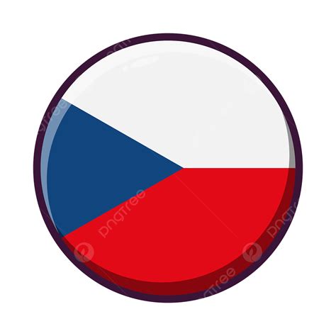 Czech Republic Clipart Transparent Background Round Country Flag Czech