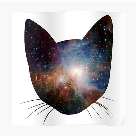 Galaxy Cat Poster By Ulrikkc Redbubble