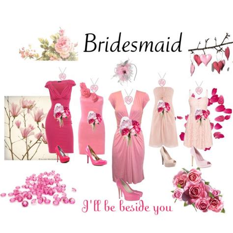 Bridesmaids In Shades Of Pink Created By Mammabee53 On Polyvore