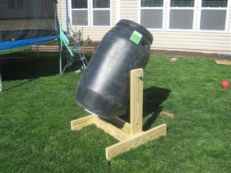 How To Make Homemade Compost Tumbler From Pickle Barrel YouTube