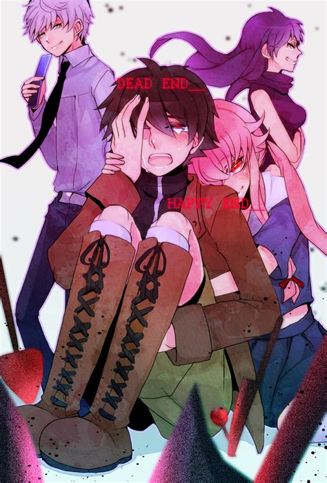 Murasaki Tokage Akise Aru Amano Yukiteru Gasai Yuno Uryuu Minene Mirai Nikki Bad Id Bad