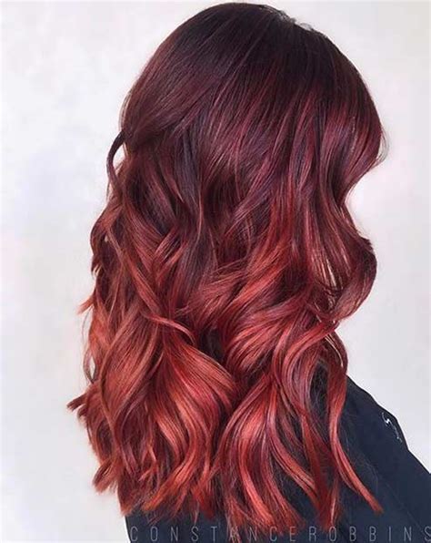 Ombre Bright Red And Blonde Hair
