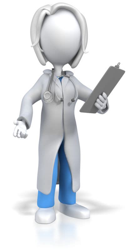Female Doctor Or Nurse With Clipboard Great Powerpoint Clipart For
