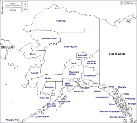 Alaska Free Map Free Blank Map Free Outline Map Free Base Map