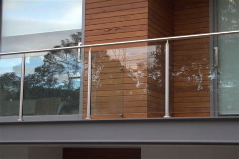 Semi Frameless Glass Balustrade With Stainless Steel Posts And Handrail