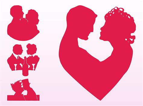 Couples In Love Silhouettes Ai Vector Uidownload