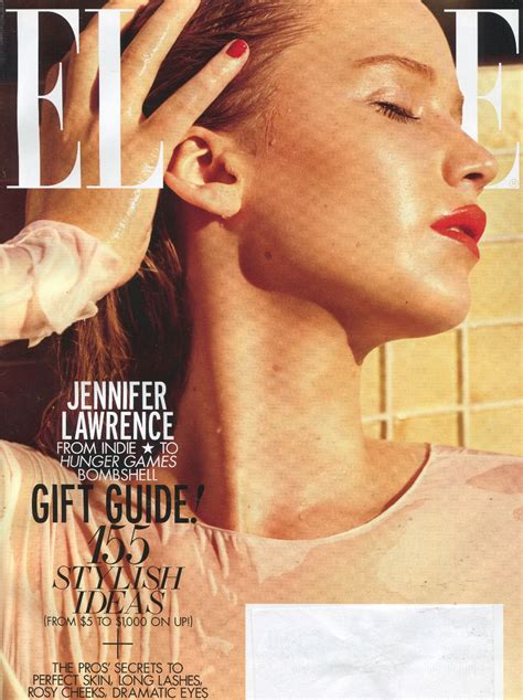 Mag Cover Jennifer Lawrence On The Cover Of Elle Magazine December