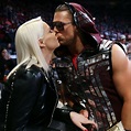 Miz giving his wife Maryse a kiss before he has a match with US ...
