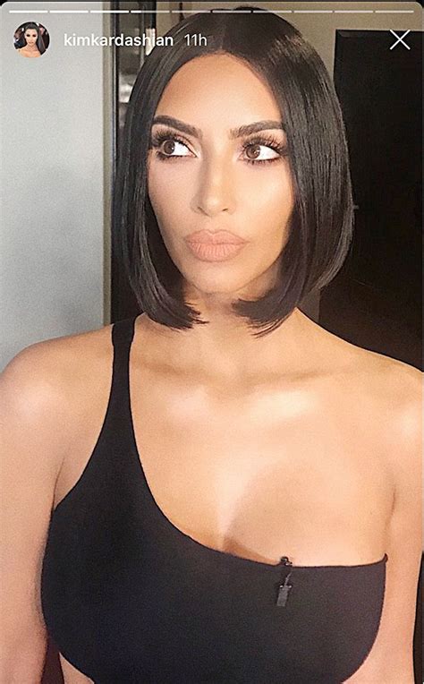 this easy at home trick is the key to kim kardashian s bob looking so freaking perfect