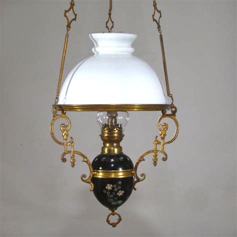 Shop with afterpay on eligible items. Antique French Hanging Oil Lamp, Weighted, Chandelier ...