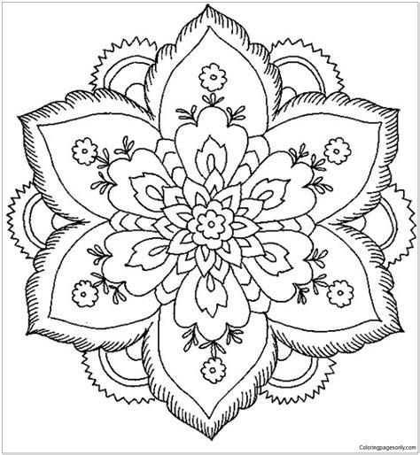 Flower Mandala Coloring Page Free Printable Coloring Pages