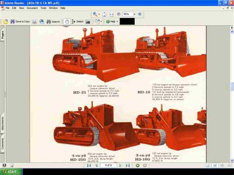 Allis Chalmers Hd21 Tractor Manuals 60pgs With Ac Hd 21 Crawler