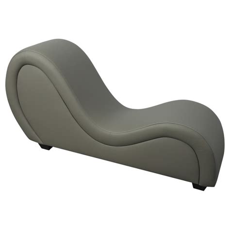 Kama Sutra Tantra Faux Leather Lounge Chair Grey