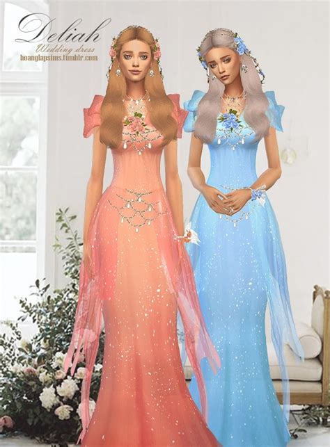Deliah Wedding Dress At Hoanglaps Sims Sims 4 Updates