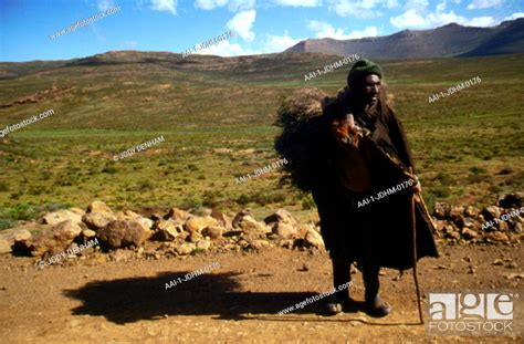 Basotho Shepherd Sani Pass Lesotho Stock Photo Picture And Rights