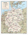 Mapa de Alemania con regiones y ciudades | Mapas de Alemania para ...