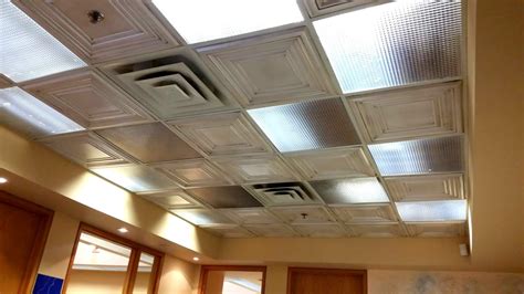 Flat tiles tend to highlight the grid. A quick office face lift up drop in ceiling tiles (part 2 ...