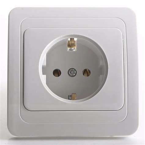250v 16a European Eu Standard Wall Socket Outlet Plug Connector Power