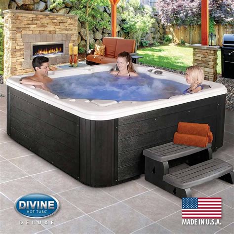 divine hot tubs langely deluxe lounger 76 jet 5 person hot tub