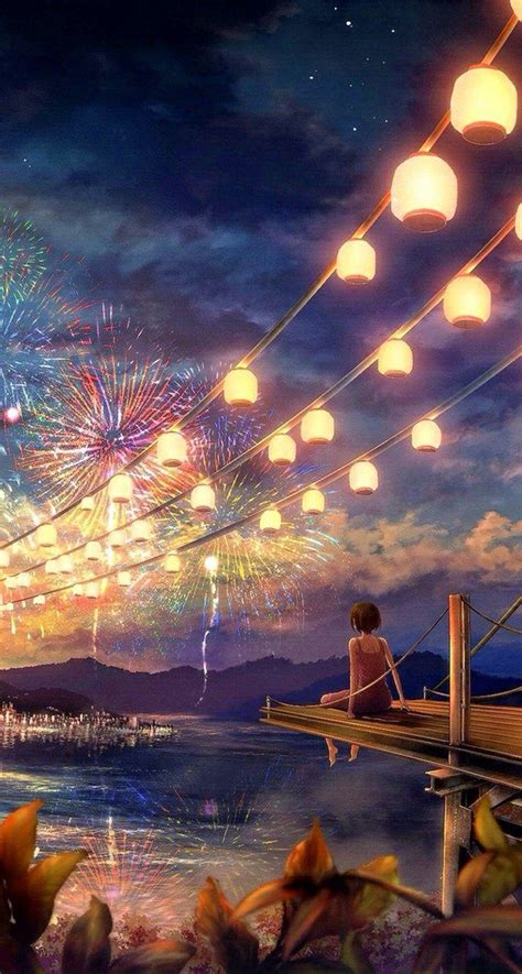 Anime Art Beautiful Colorful Favorites Firework