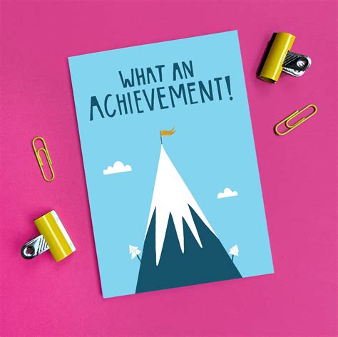 Mountain Greeting Card Achievement Well Done Etsy