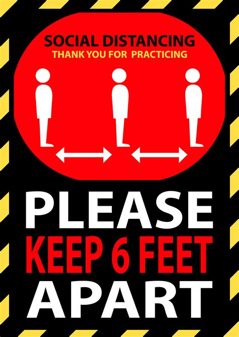 Please Keep 6 Ft Apart Floor Decal 85x12 Inch Trophy Depot