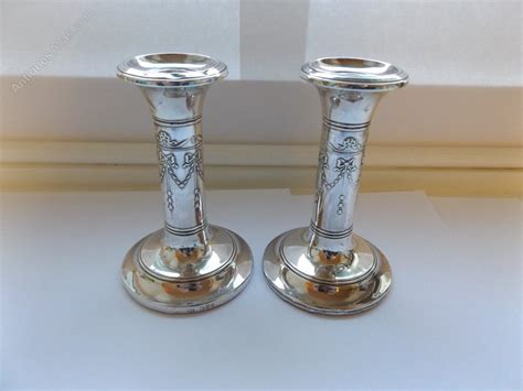 Antiques Atlas Lovely Pair Of Edwardian Silver Candlesticks