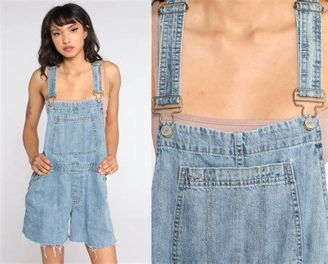 Gap Overalls Denim Overall Shorts 90s Shortalls Grunge Jean The Gap