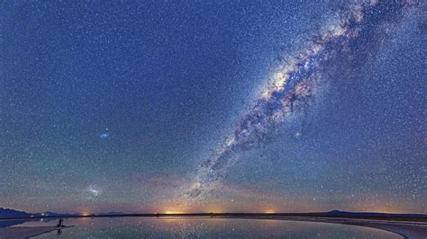 Wallpaper Sea Night Galaxy Planet Nasa Sky Stars Milky Way