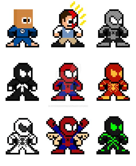 8 Bit Spider Man Through The Ages By 8bitherodotorg On Deviantart
