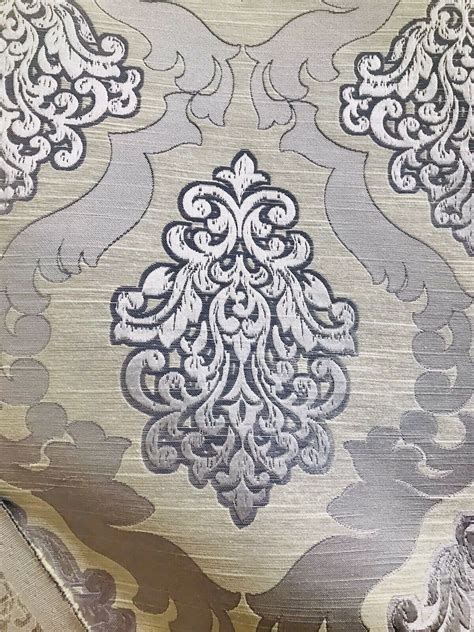 New Designer Burnout Damask Satin Upholstery Fabric Lavender Purple