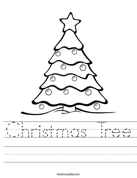 Christmas worksheets and online activities. Christmas Tree Worksheet - Twisty Noodle