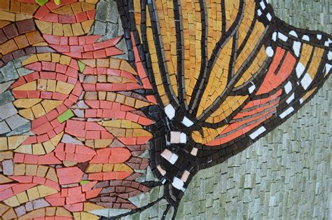 Butterfly Mural Mosaic Art Birds And Butterflies Mozaico