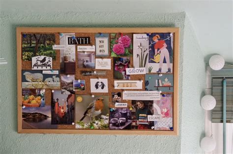 Making A Easy Vision Board With Scissors And Pins