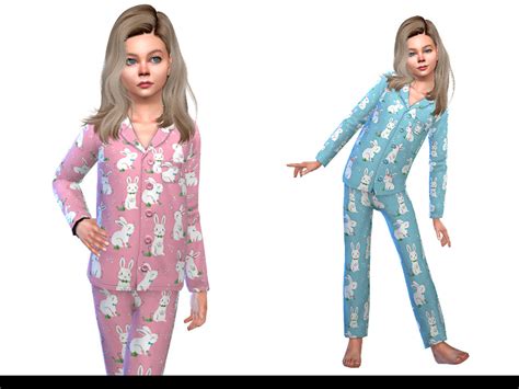 The Sims Resource Pajama For Girls 02 Parenthood Needed