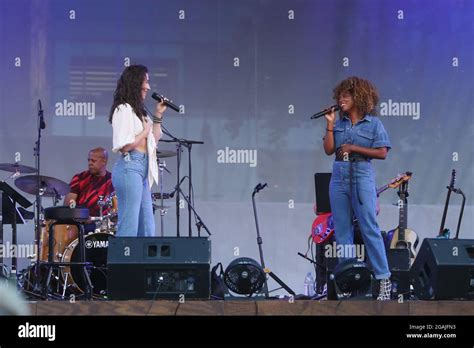 New York Ny Usa 30th July 2021 Ashley Loren And Adrienne Warren Perform During Carnegie