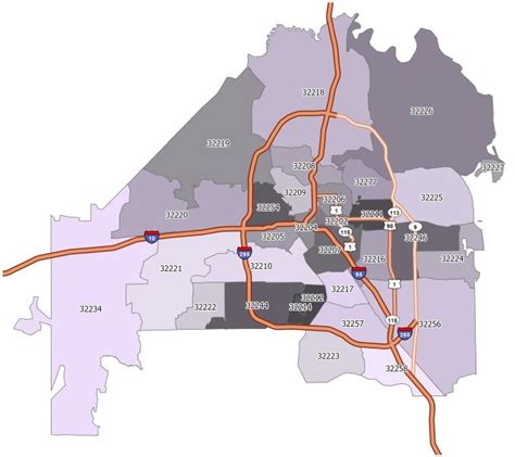 Jacksonville Zip Code Map Gis Geography