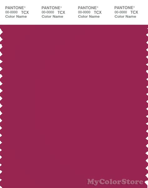 Pantone Smart 19 2047 Tcx Color Swatch Card Pantone Sangria