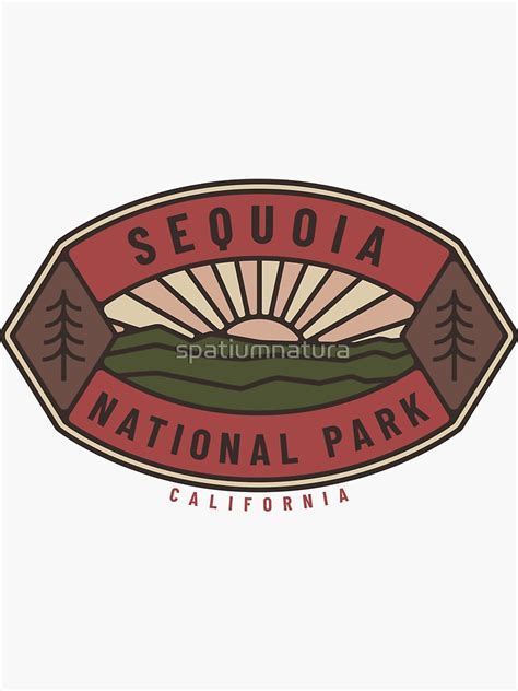 Sequoia National Park Logo Sticker For Sale By Spatiumnatura Redbubble