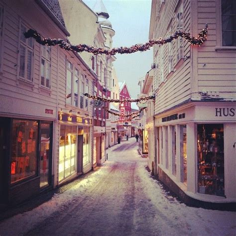 Snow And Christmas Lights In Stavanger Norway Julie Gartha Hammer